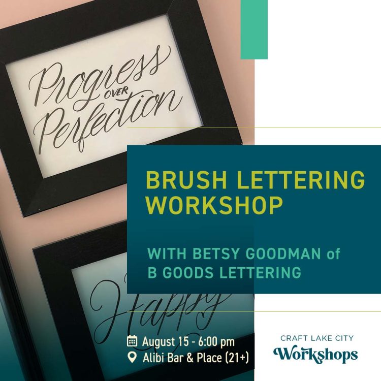 Craft Lake City Workshop: Brush Lettering (21+)